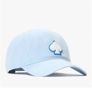 🌀KATE SPADE CHAMBRAY SPADE BASEBALL CAP - NEW WITH TAGS